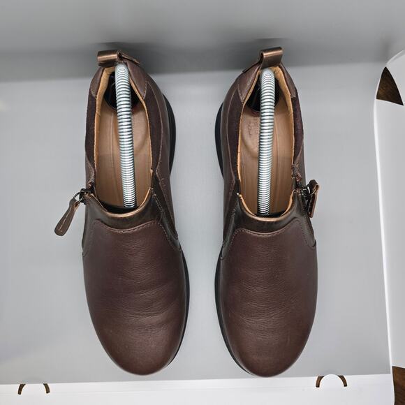 Clarks‎ Unstructured Un Adorn Zip Sneaker-Brown-Women's 8M - Picture 3 of 7